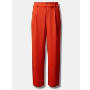 Wide Leg Stretch Crepe High-Rise Pant